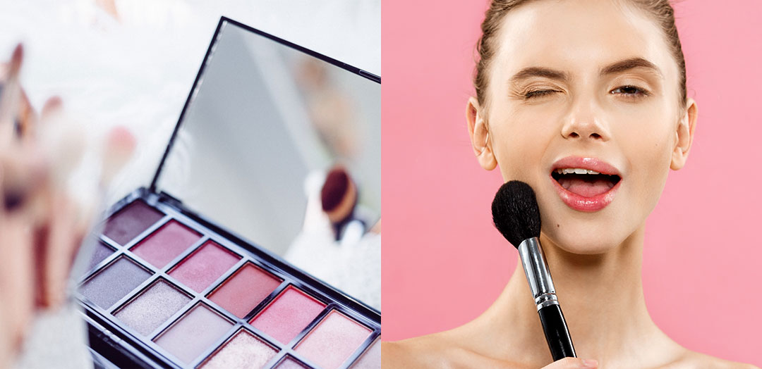 Some makeup and a smiling woman