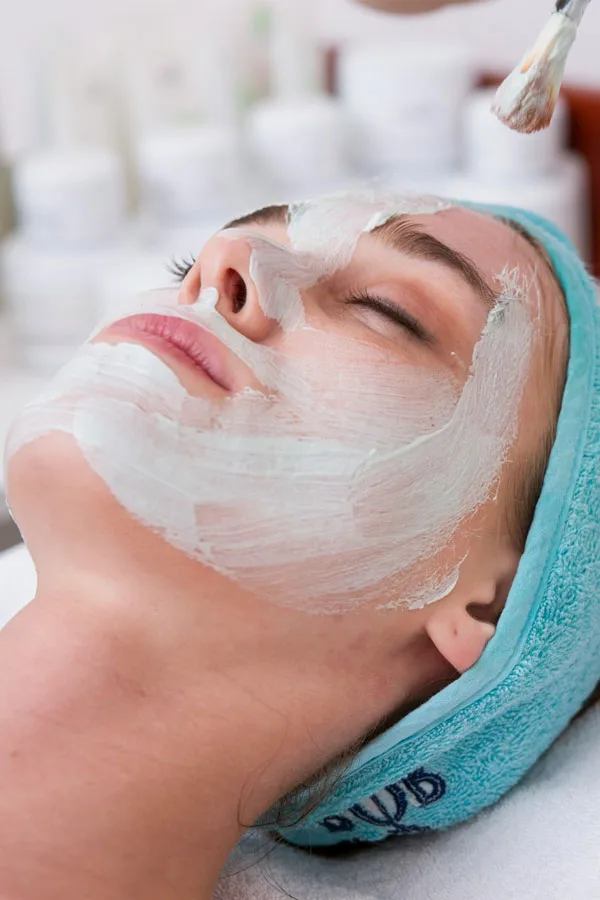 A woman having a luxury facial